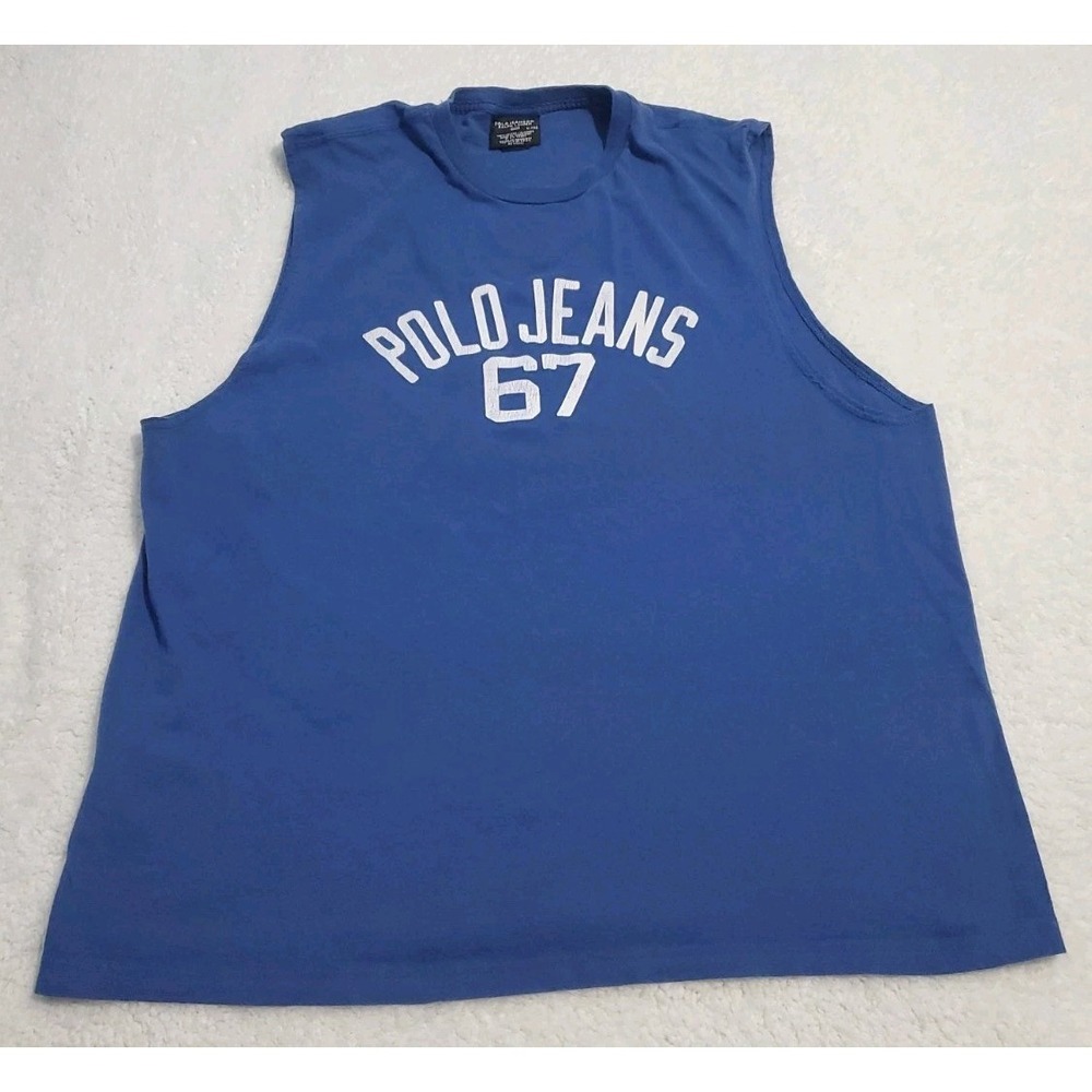 Vintage Polo Jeans Co Ralph Lauren 67 Tank Top Size Extra Large